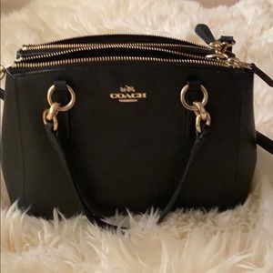 Coach cross grain leather carryall